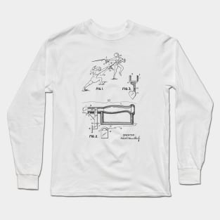 Fencing Sword Vintage Patent Drawing Long Sleeve T-Shirt